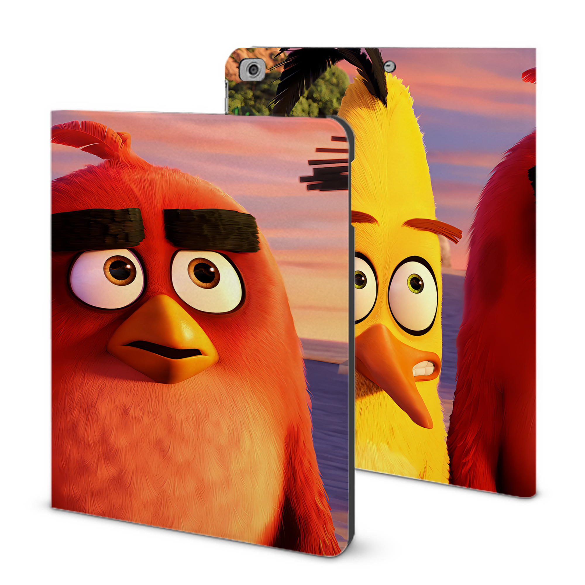 （画像用） Angry Birds アングリーバード IPad ケース ブック型 PUレザー TPU 耐衝撃 軽量 薄型 ペン収納なし 全面保護 IPad 各モデル対応